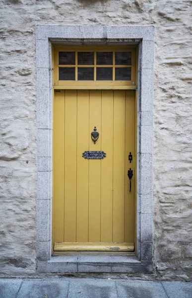 Wooden Door Entrance Historical District Quebec City Canada — Stock Photo, Image
