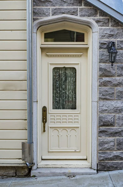 Wooden Door Entrance Historical District Quebec City Canada — Stock Photo, Image