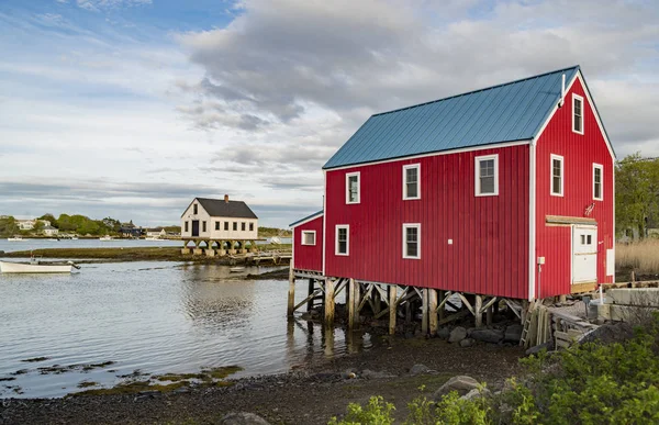 Die Aussicht Und Der Aufbau Cape Porpoise Maine Usa — Stockfoto