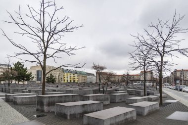 Öldürülen Yahudilerin Avrupa anıt. Beton döşeme, ın Berlin Almanya inşa soykırım, Yahudi Kurbanları Anıt