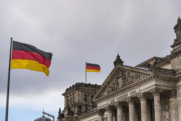 Blick Auf Die Reichstagsfassade Berlin — Stockfoto