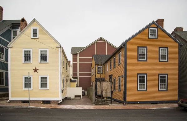 Casas Coloridas Históricas Portsmouth New Hampshire Eua — Fotografia de Stock