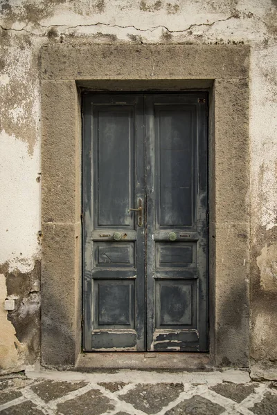 Porta Vintage Italiano Velho Nápoles Itália — Fotografia de Stock