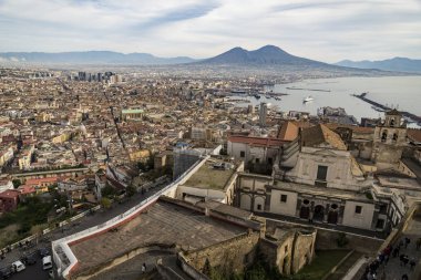 Sant Elmo, Campania, İtalya 'dan Napoli manzarası