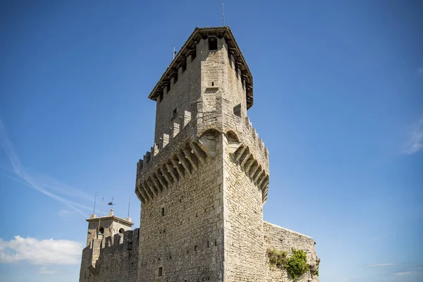 Vista Fortaleza Sobre Roca San Marino República —  Fotos de Stock