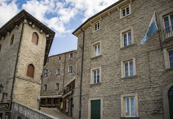 Stadt San Marino Altbau Historischen Viertel Der Republik San Marino — Stockfoto