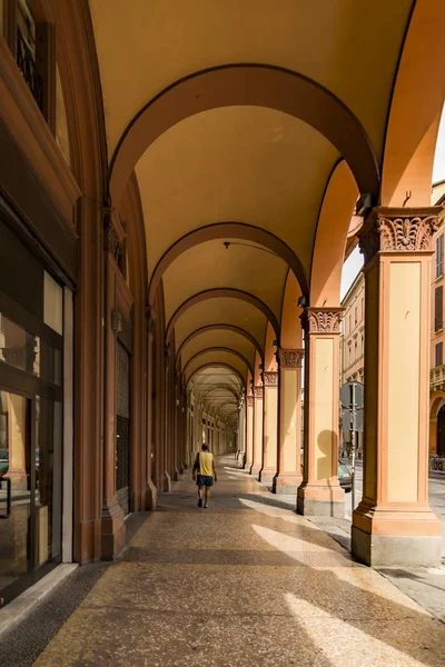 Belle Arcade Décorative Porticvo Dans Centre Ville Bologne Italie — Photo