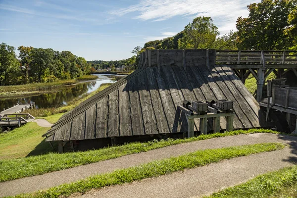 Národní Historická Saugus Iron Works Asi Mil Bostonu Saugus Massachusetts — Stock fotografie