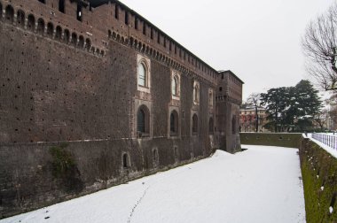 ayrıntı sforza Kalesi Milano, İtalya
