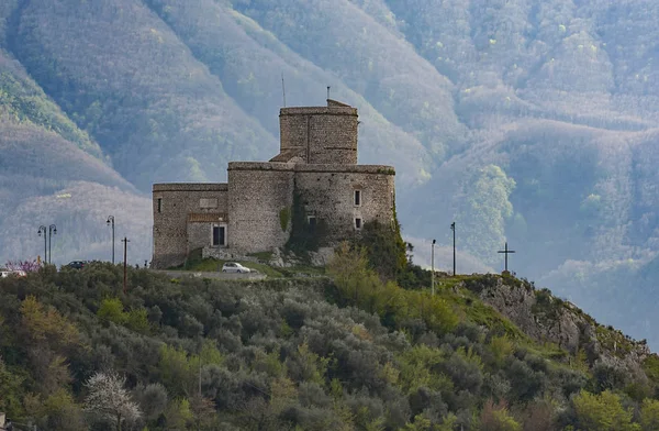 Die Alte Mittelalterliche Burg Einem Kleinen Dorf Von Montesarchio Italien — Stockfoto
