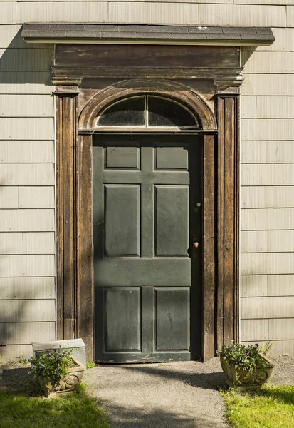 Voordeur Van Een Huis New England Verenigde Staten — Stockfoto
