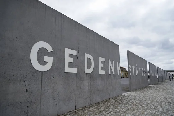 Sachsenhausen April Var Ett Nazistiskt Koncentrationsläger Tyskland Vägg Omgivet Koncentrationslägret — Stockfoto