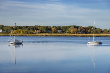 Maine okyanus kıyısında görünümü