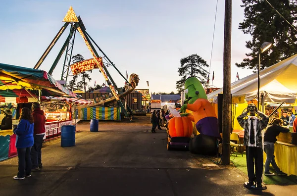 Fryeburg Octubre Gente Disfruta Feria Parque Temático Los Vendedores Octubre — Foto de Stock