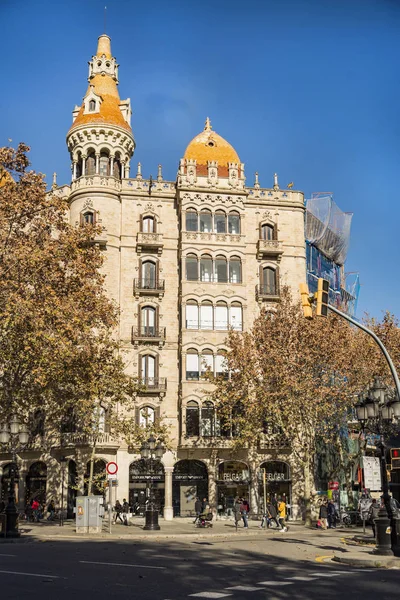 Barcelona Spain December 2018 Old Styled Building Downtown Barcelona December — Stock Photo, Image