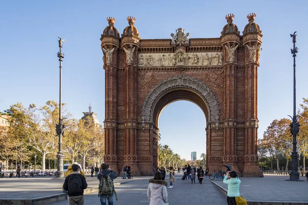 Barcelona Spain December Arc Triomf Archway Structure Built Architect Josep — Stock Photo, Image