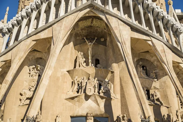 Façade Nativité Sagrada Familia Monument Emblématique Conçu Par Antoni Gaudi — Photo