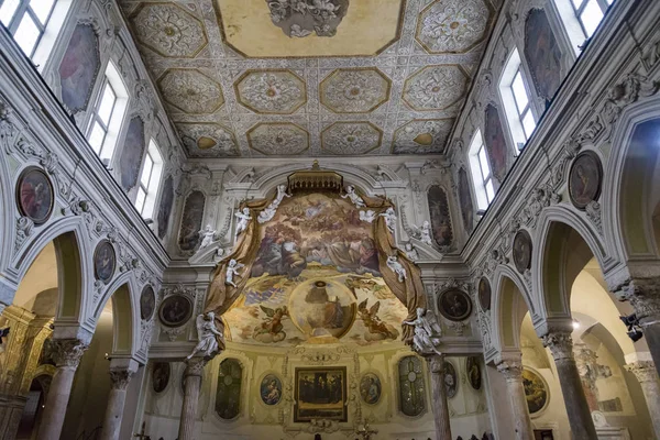 Interieur Van Historische Kathedraal Duomo San Gennaro Van Napels Italië — Stockfoto