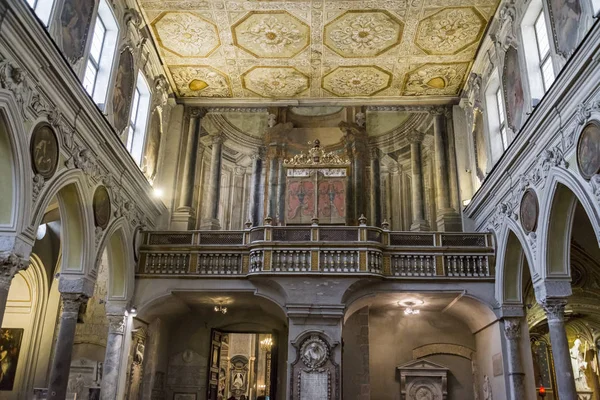 Interior Catedral Histórica Duomo San Gennaro Nápoles Italia — Foto de Stock