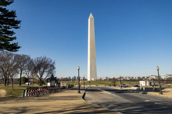 Washington Dezembro 2017 Uma Fotografia Monumento Washington Washington Foi Tirada — Fotografia de Stock