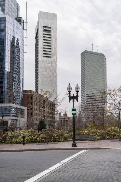 Boston Abd Downtown Finans Bölgesine Portresi — Stok fotoğraf