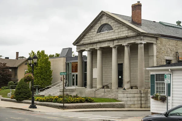 Plymouth Eua Agosto 2018 Fachada Museu Histórico Dos Peregrinos Que — Fotografia de Stock