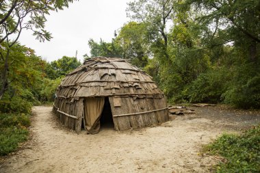Wampanoag Hint kulübe Plimoth Plantation Plymouth, anne.