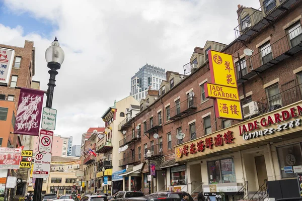 Boston's Chinatown is the only surviving Chinatown district in New England region of United States. — Stock Photo, Image