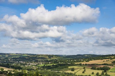 Hampshire Wiltshire sınırında manzara sahnesi