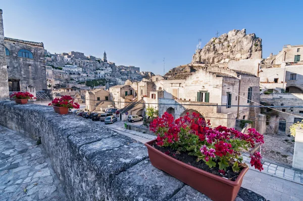 De oude binnenstad van Matera, i Sassi, Italië — Stockfoto