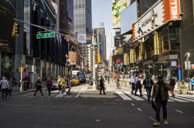 New York şehir merkezinde Time Square, ABD