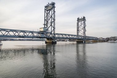 Memorial Bridge between Portsmouth, New Hampshire, USA clipart
