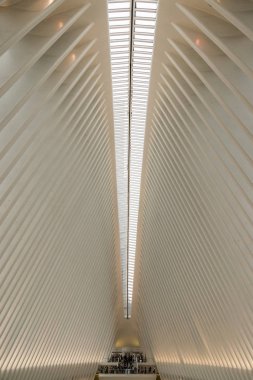 Manhattan şehir merkezinde Oculus görünümü, New York