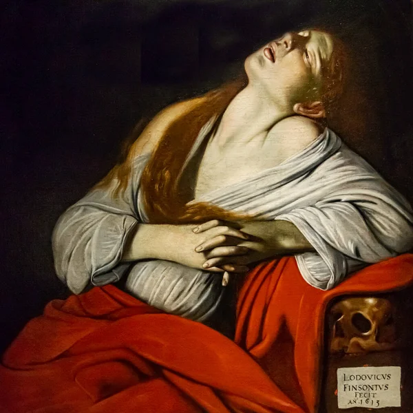 Naples Itália Julho 2019 Pintura Original Michelangelo Merisi Caravaggio Exposição — Fotografia de Stock