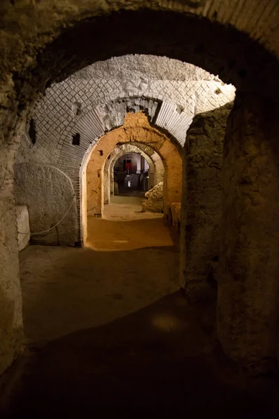 Napoli Subterrâneo Nas Escavações Arqueológicas San Lorenzo Maggiore Nápoles Itália — Fotografia de Stock