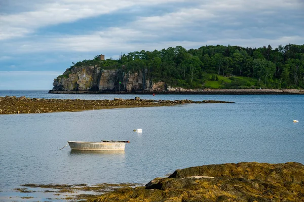 Θέα της βραχώδους ακτογραμμής στο νησί Peaks, Maine Royalty Free Φωτογραφίες Αρχείου