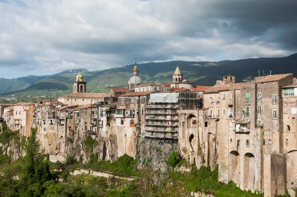 Vista Del Pueblo Sureño Santa Ágata Goti Italia — Foto de Stock