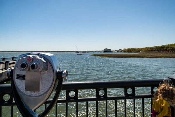 Fishing Pier Waterfront Park Charleston South Carolina Usa — Stock Photo, Image