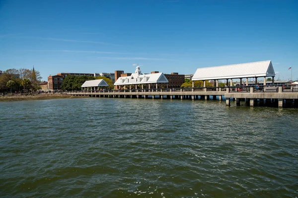 Fishing Pier Waterfront Park Charleston South Carolina Usa — Stock Photo, Image