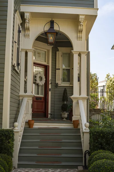 Edifício Centro Histórico Edifícios Coloridos Charleston Carolina Sul Eua — Fotografia de Stock