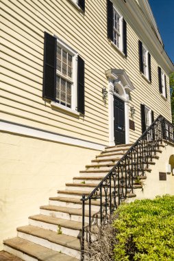 Charleston, Güney Carolina, ABD 'deki tarihi şehir merkezi renkli binalar