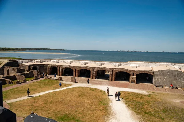 Charleston März 2019 Blick Auf Fort Sumter Voller Touristen Nationaldenkmal — Stockfoto