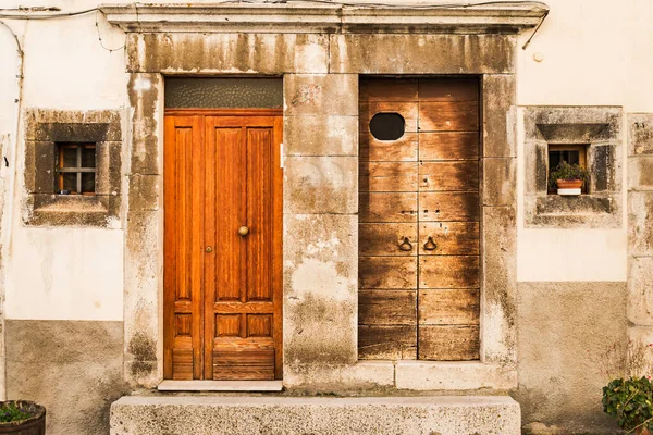 Italiensk Dörr Den Lilla Byn Scanno Abruzzo Italien — Stockfoto