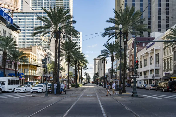 New Orleans October 2016 View Famous Canal Street October 2016 — Stock Photo, Image