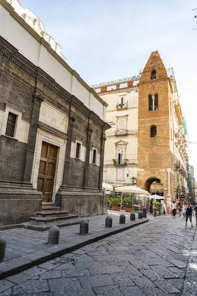 Talya Napoli Nin Tarihi Merkezinde Bir Cadde Napoli Tarihi Şehir — Stok fotoğraf