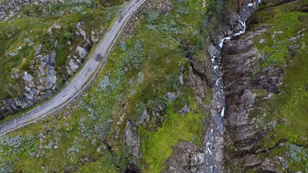 Roads South Norway Seen Drone — Stock Photo, Image