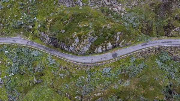 Wegen Zuid Noorwegen Gezien Vanuit Drone — Stockfoto