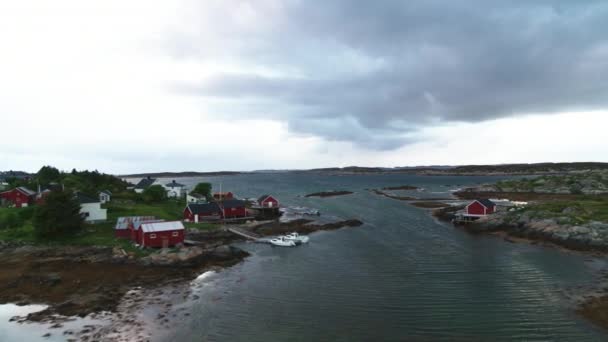 Barcos Costa Oeste Noruega — Vídeo de Stock