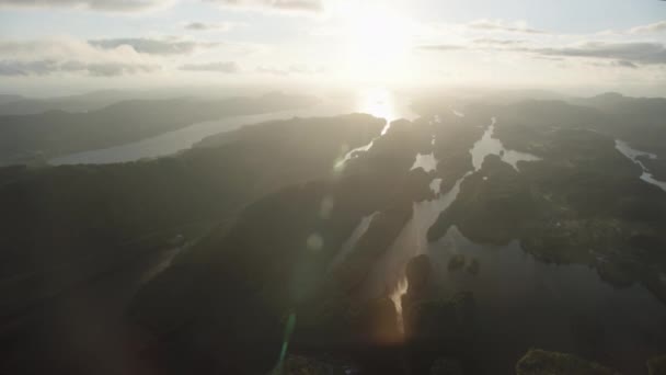 Sonnenuntergang Westen Norwegens — Stockvideo