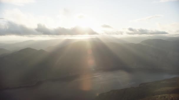 Zonsondergang West Noorwegen — Stockvideo